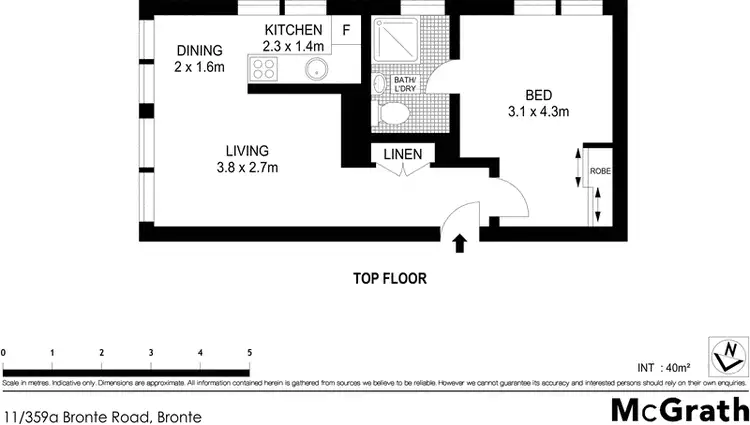 Floorplan of Homely apartment listing, 11/359a Bronte Road, Bronte NSW 2024