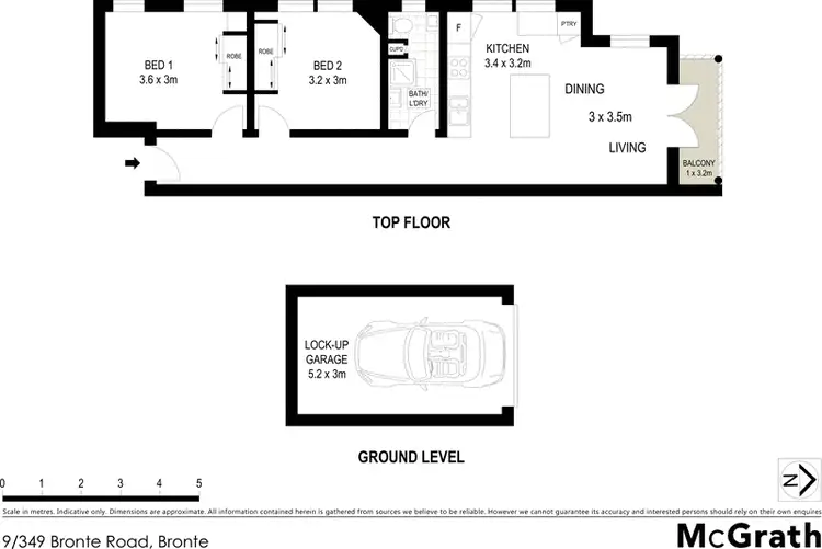 Floorplan of Homely apartment listing, 9/349 Bronte Road, Bronte NSW 2024