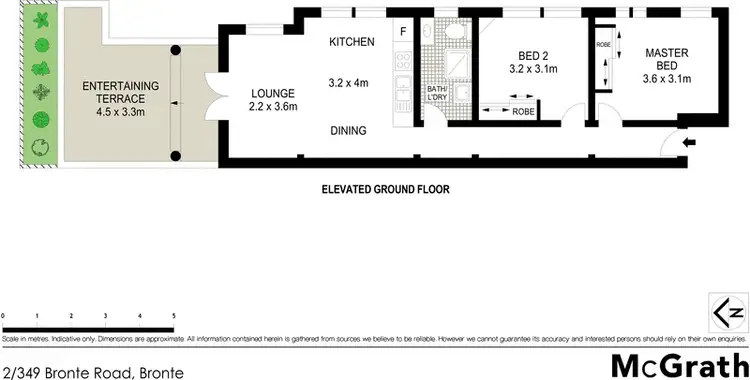 Floorplan of Homely apartment listing, 2/349 Bronte Road, Bronte NSW 2024