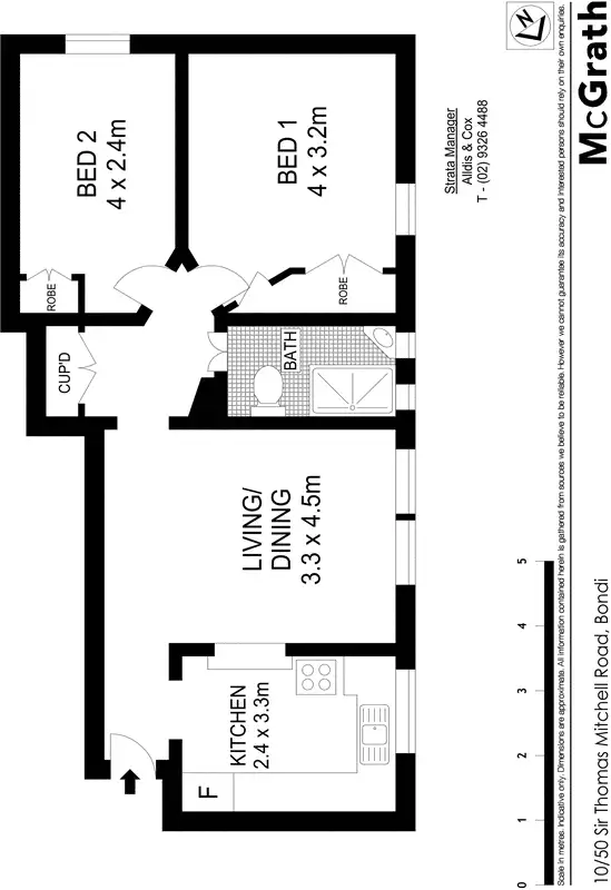 Floorplan of Homely apartment listing, 10/50 Sir Thomas Mitchell Road, Bondi Beach NSW 2026