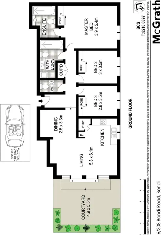 Floorplan of Homely apartment listing, 6/308 Bondi Road, Bondi NSW 2026