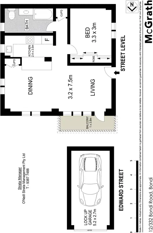 Floorplan of Homely apartment listing, 12/332 Bondi Road, Bondi NSW 2026