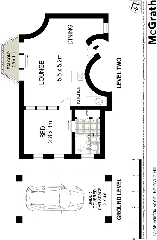 Floorplan of Homely studio listing, 11/36B Fairfax Road, Bellevue Hill NSW 2023