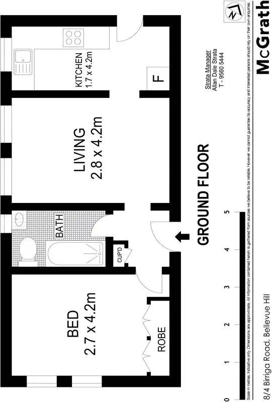 Floorplan of Homely apartment listing, 8/4 Birriga Road, Bellevue Hill NSW 2023