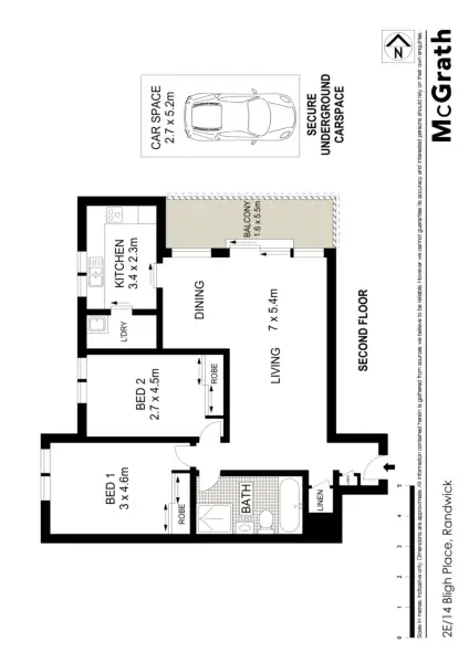Floorplan of Homely apartment listing, 2E/14 Bligh Place, Randwick NSW 2031
