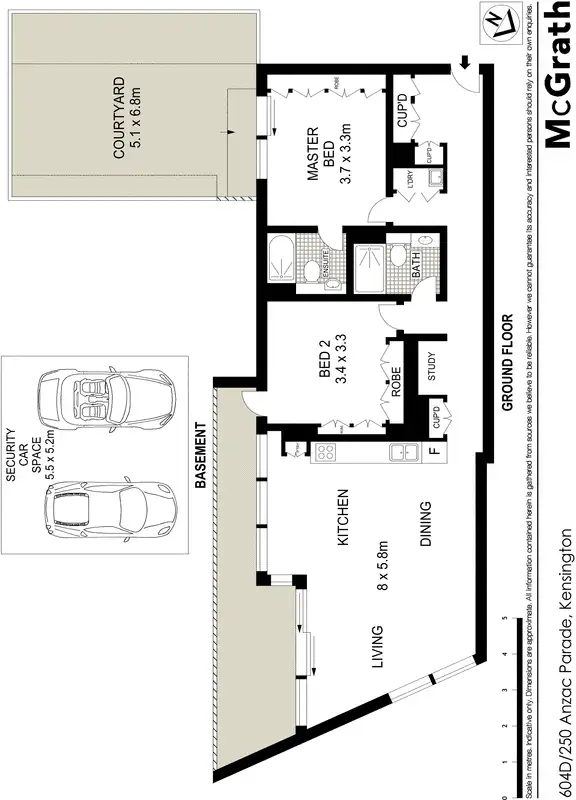 Floorplan of Homely apartment listing, 604D/250 Anzac Parade, Kensington NSW 2033