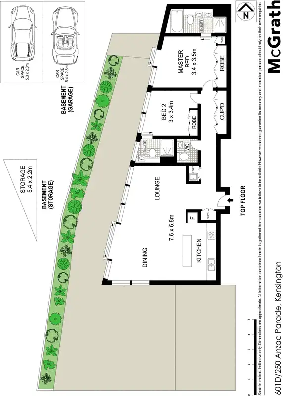 Floorplan of Homely apartment listing, 601D/250 Anzac Parade, Kensington NSW 2033