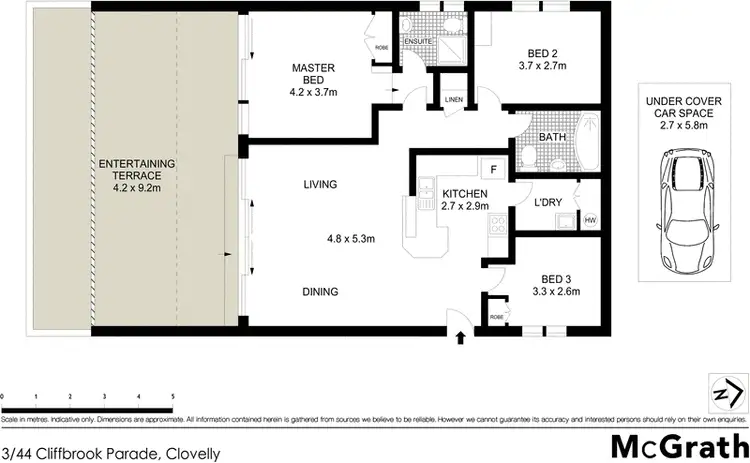 Floorplan of Homely apartment listing, 3/44 Cliffbrook Parade, Clovelly NSW 2031