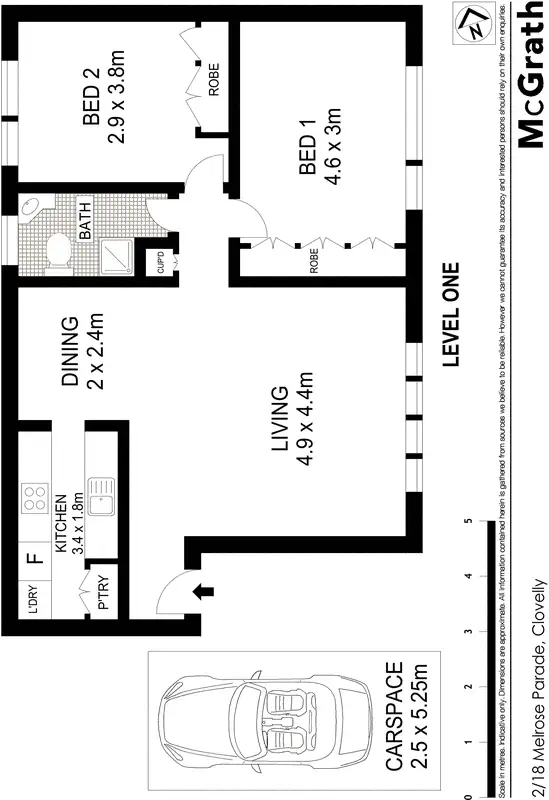 Floorplan of Homely apartment listing, 2/18 Melrose Parade, Clovelly NSW 2031