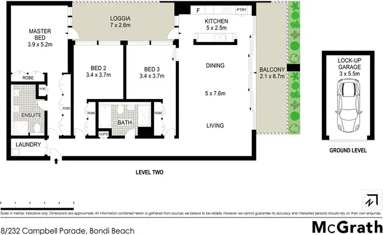 Floorplan of Homely apartment listing, 8/232 Campbell Parade, Bondi Beach NSW 2026