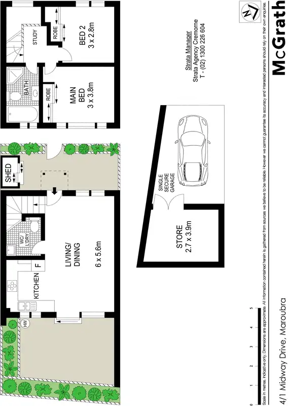Floorplan of Homely townhouse listing, 4/1 Midway Drive, Maroubra NSW 2035