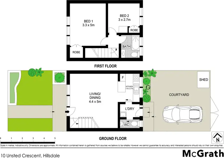 Floorplan of Homely apartment listing, 10 Unsted Crescent, Hillsdale NSW 2036