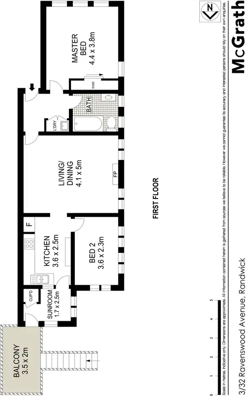 Floorplan of Homely apartment listing, 3/32 Ravenswood Avenue, Randwick NSW 2031