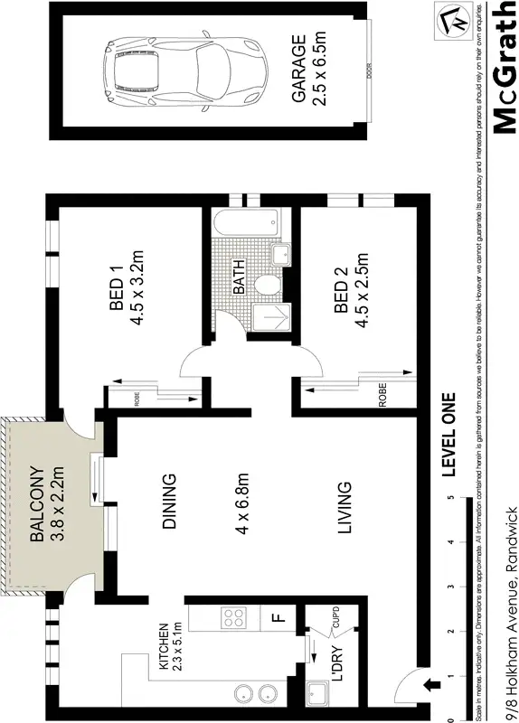 Floorplan of Homely apartment listing, 9/8 Holkham Avenue, Randwick NSW 2031