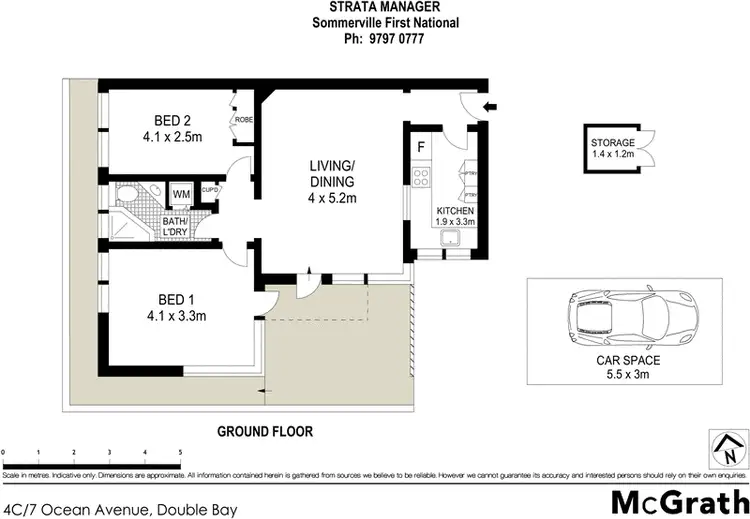 Floorplan of Homely apartment listing, 4C/7 Ocean Avenue, Double Bay NSW 2028