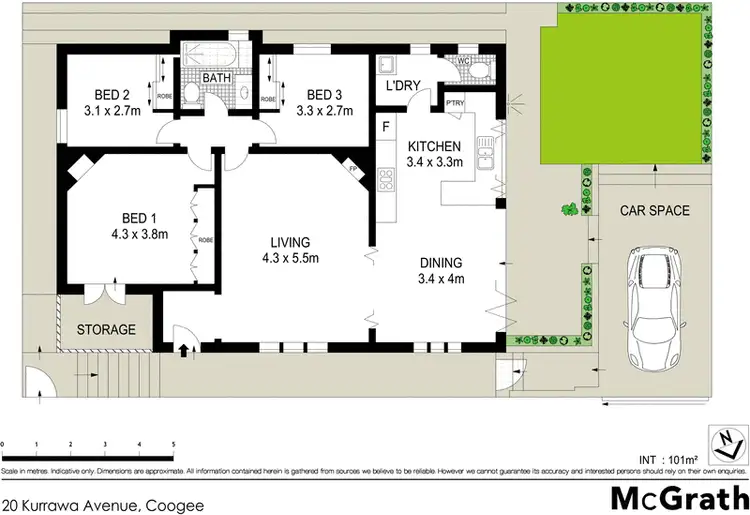 Floorplan of Homely house listing, 20 Kurrawa Avenue, Coogee NSW 2034