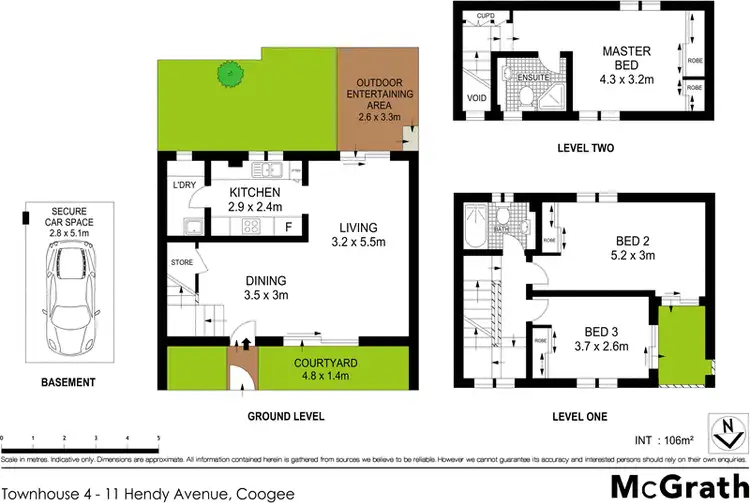Floorplan of Homely townhouse listing, 4/11 Hendy Avenue, Coogee NSW 2034