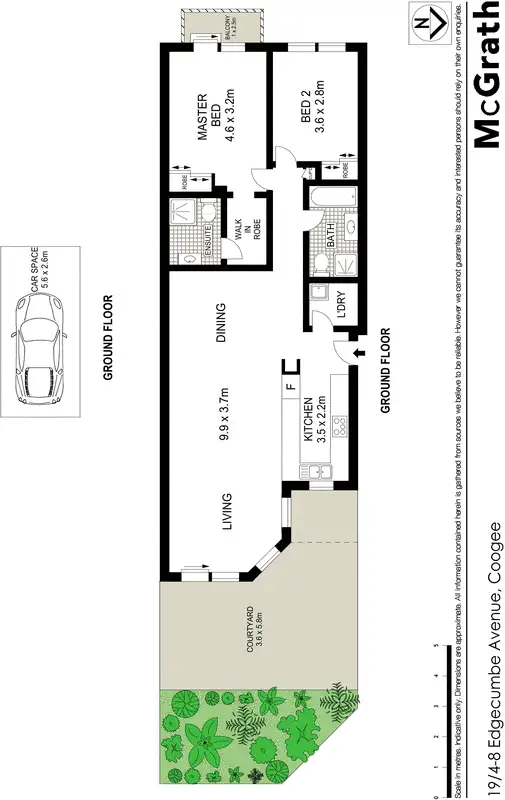 Floorplan of Homely apartment listing, 19/4 Edgecumbe Avenue, Coogee NSW 2034