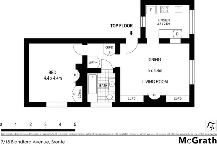 Floorplan of Homely apartment listing, 7/18 Blandford Avenue, Bronte NSW 2024