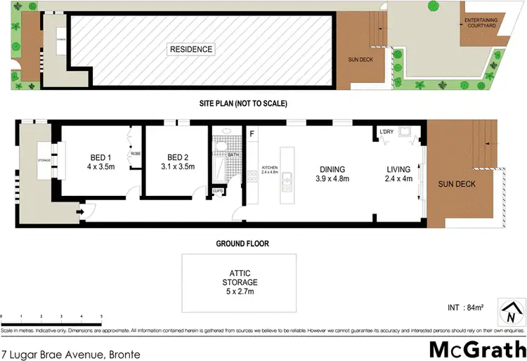 Floorplan of Homely house listing, 7 Lugar Brae Avenue, Bronte NSW 2024