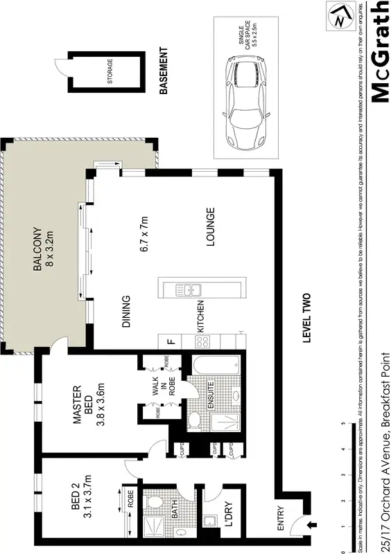 Floorplan of Homely apartment listing, 25/17 Orchards Avenue, Breakfast Point NSW 2137