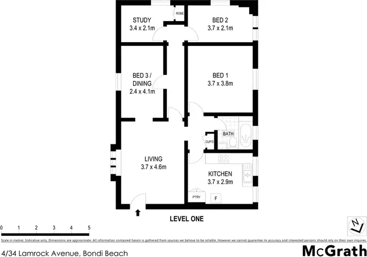 Floorplan of Homely apartment listing, 4/34 Lamrock Avenue, Bondi Beach NSW 2026