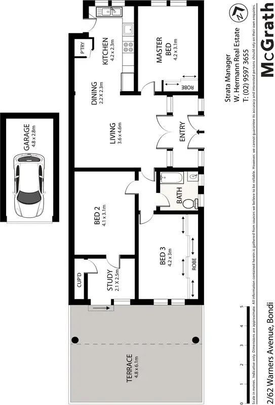 Floorplan of Homely apartment listing, 2/62 Warners Avenue, Bondi NSW 2026