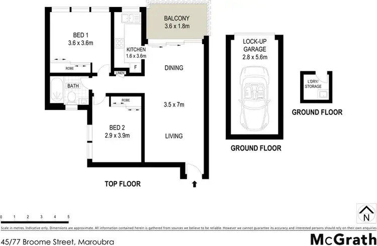 Floorplan of Homely apartment listing, 45/77 Broome Street, Maroubra NSW 2035