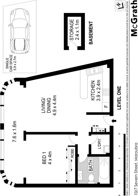 Floorplan of Homely apartment listing, 10/7 Severn Street, Maroubra NSW 2035