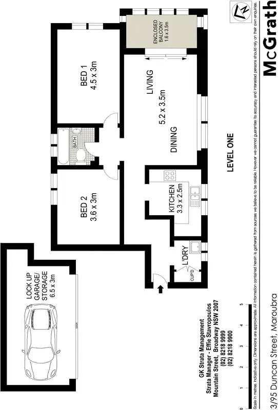 Floorplan of Homely apartment listing, 3/95 Duncan Street, Maroubra NSW 2035