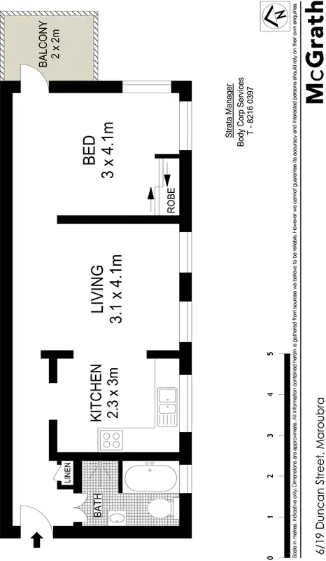 Floorplan of Homely apartment listing, 6/19 Duncan Street, Maroubra NSW 2035