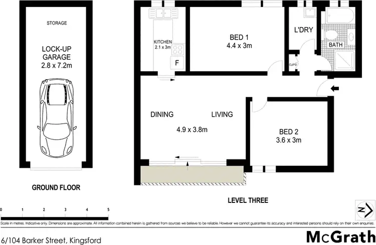 Floorplan of Homely apartment listing, 6/104 Barker Street, Kingsford NSW 2032