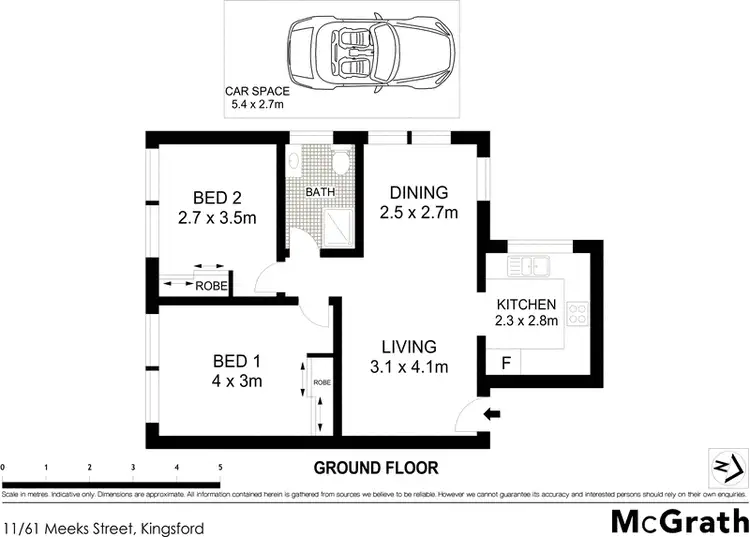 Floorplan of Homely apartment listing, 11/61 Meeks Street, Kingsford NSW 2032