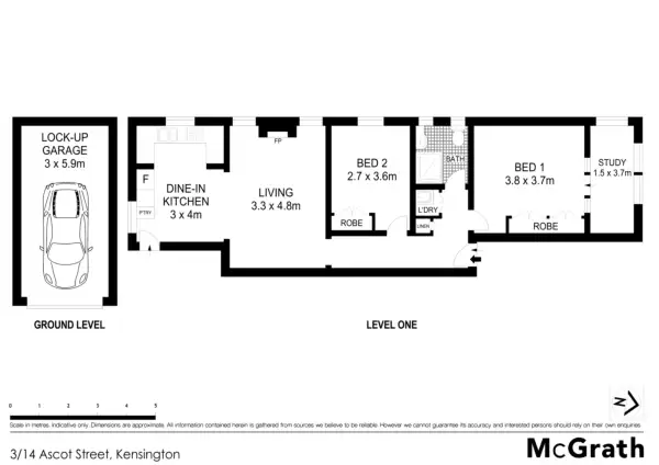 Floorplan of Homely apartment listing, 3/14 Ascot Street, Kensington NSW 2033