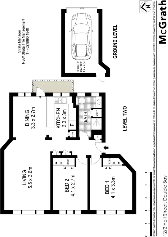Floorplan of Homely apartment listing, 12/2 Holt Street, Double Bay NSW 2028
