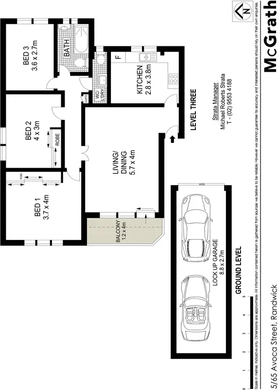 Floorplan of Homely apartment listing, 5/65 Avoca Street, Randwick NSW 2031