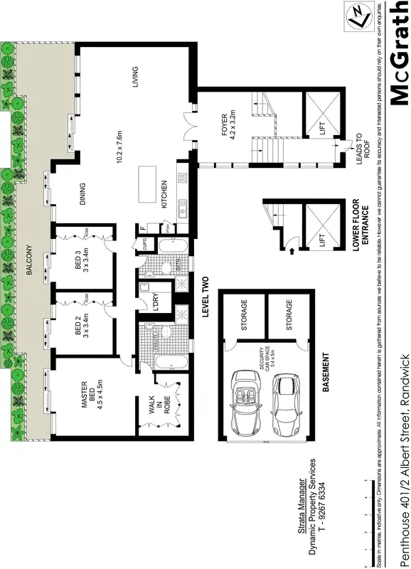 Floorplan of Homely apartment listing, Penthouse 401/2 Albert Street, Randwick NSW 2031