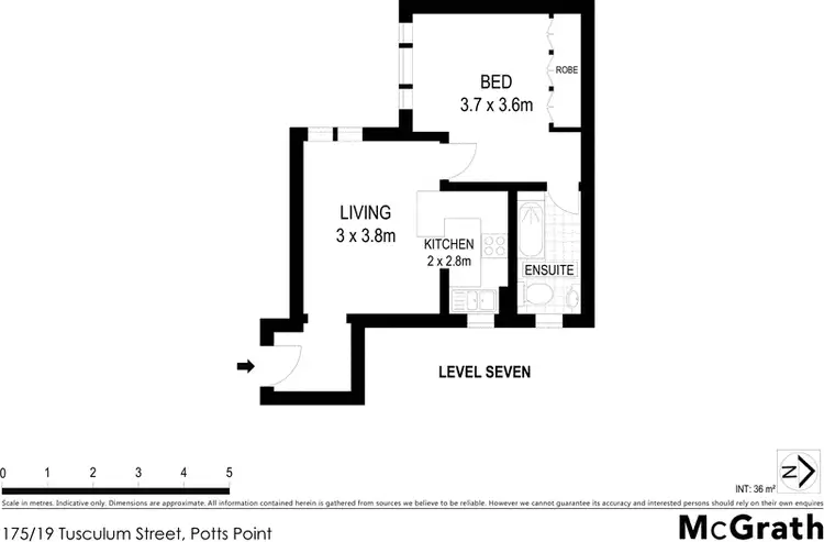Floorplan of Homely apartment listing, 175/19 Tusculum Street, Potts Point NSW 2011