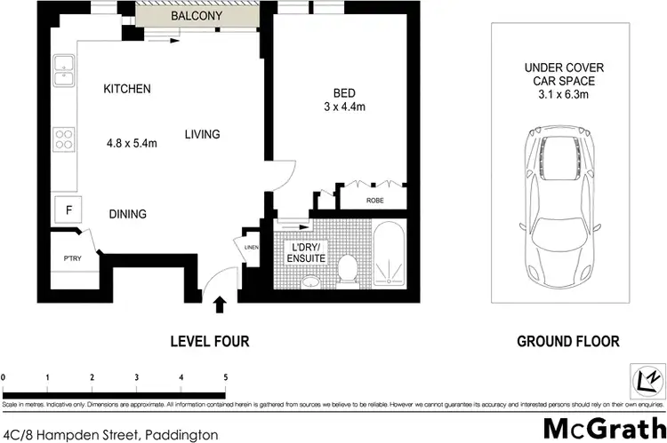 Floorplan of Homely apartment listing, 4C/8 Hampden Street, Paddington NSW 2021