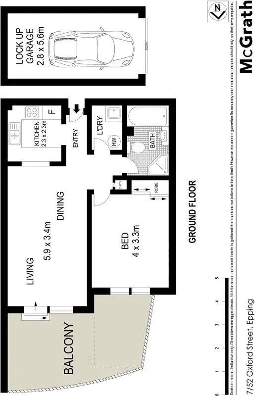 Floorplan of Homely apartment listing, 7/52 Oxford Street, Epping NSW 2121
