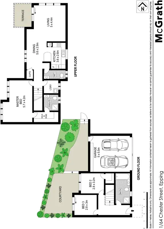 Floorplan of Homely townhouse listing, 1/64 Chester Street, Epping NSW 2121