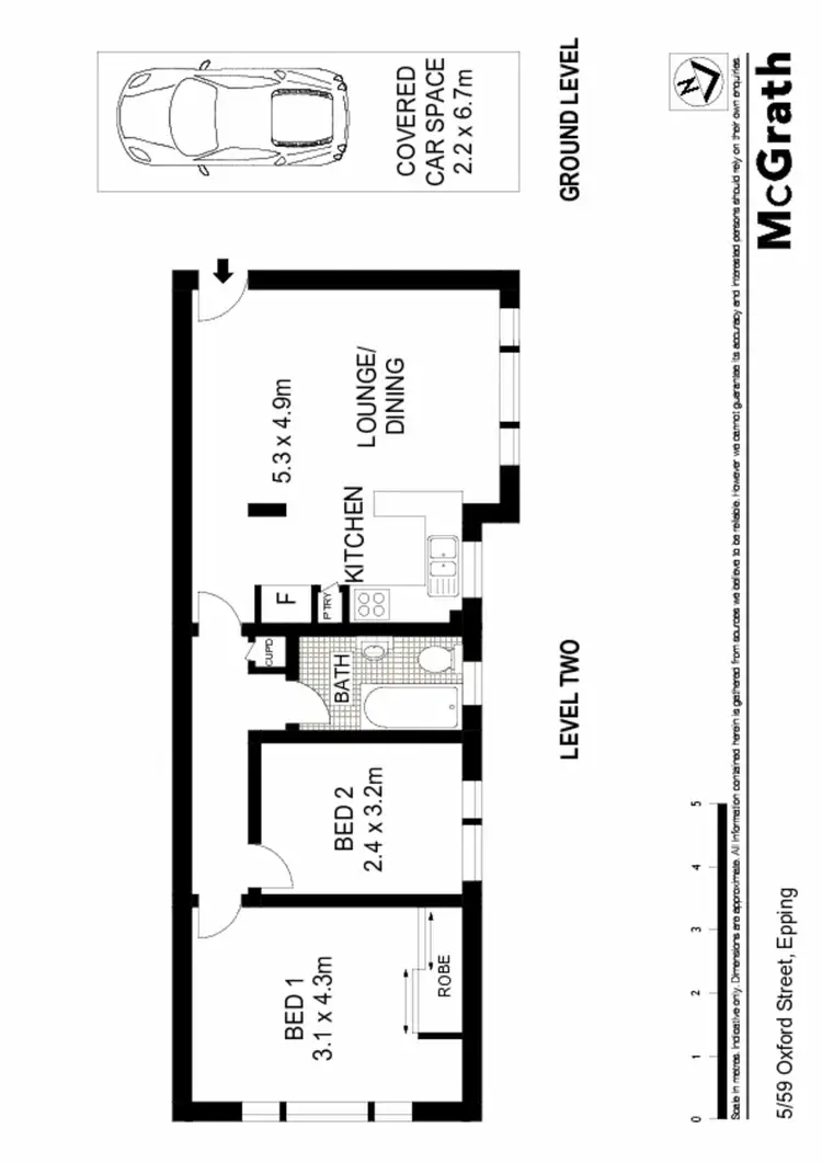 Floorplan of Homely apartment listing, 5/59 Oxford Street, Epping NSW 2121
