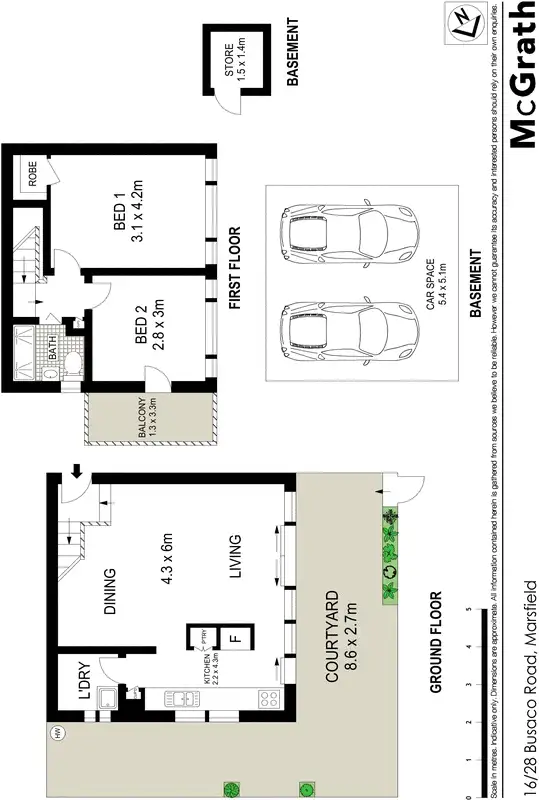 Floorplan of Homely townhouse listing, 16/28 Busaco Road, Marsfield NSW 2122