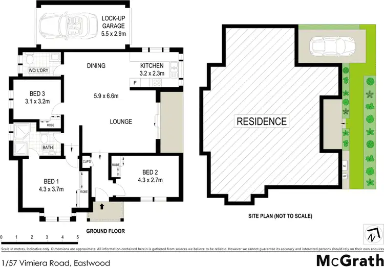 Floorplan of Homely villa listing, 1/57 Vimiera Road, Eastwood NSW 2122