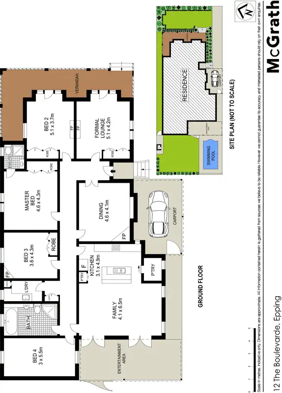 Floorplan of Homely house listing, 12 The Boulevarde, Epping NSW 2121