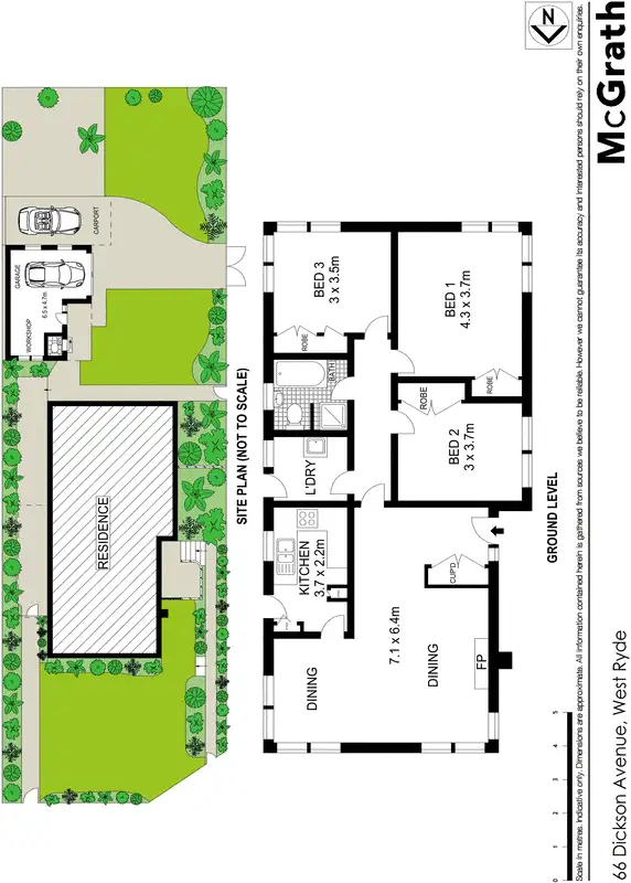 Floorplan of Homely house listing, 66 Dickson Avenue, West Ryde NSW 2114