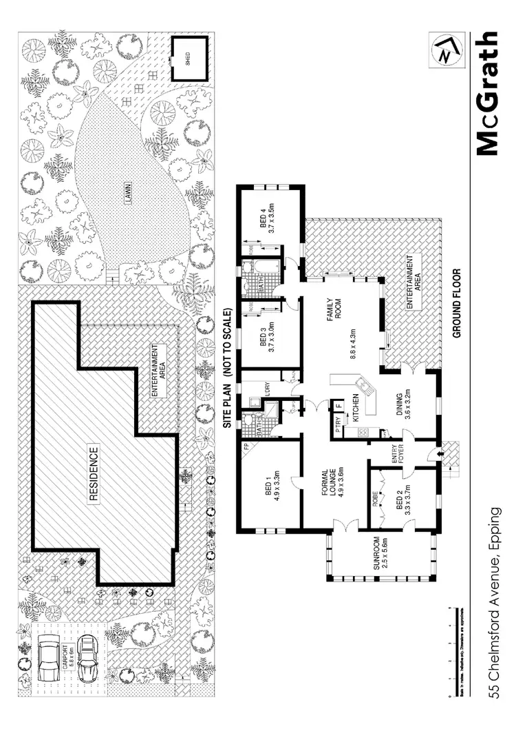 Floorplan of Homely house listing, 55 Chelmsford Avenue, Epping NSW 2121