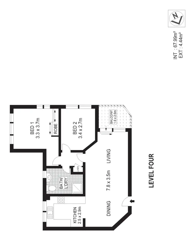 Floorplan of Homely apartment listing, 23/16 Military Road, North Bondi NSW 2026