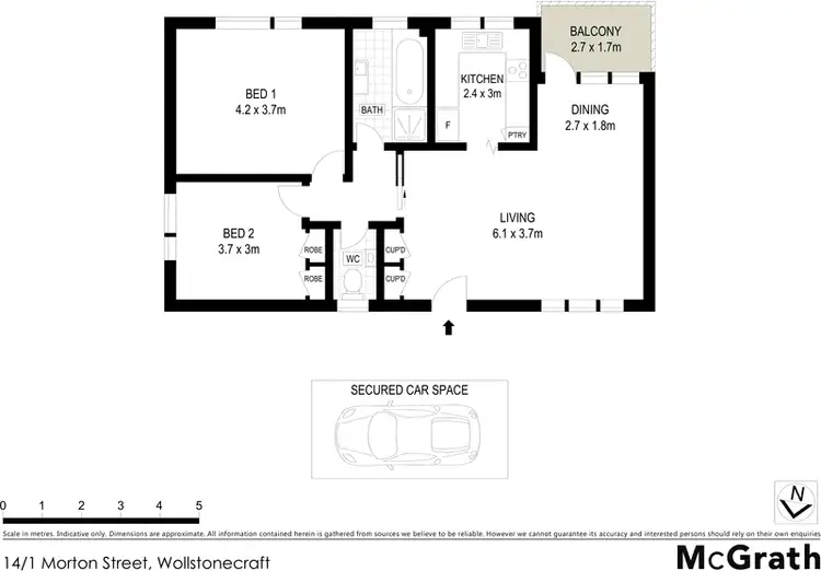 Floorplan of Homely apartment listing, 14/1 Morton Street, Wollstonecraft NSW 2065