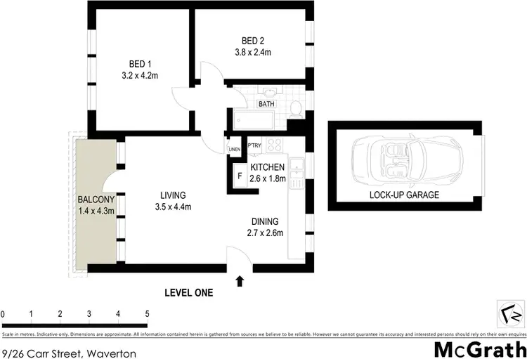 Floorplan of Homely apartment listing, 9/26 Carr Street, Waverton NSW 2060